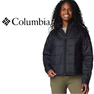 2X Columbia Sienna Hill Water-Repellent Women's Quilted Packable Jacket - Black